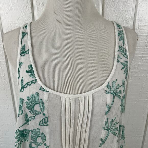 Lilka Anthropologie Women Sleeveless Tank Top Boho Made in India White Large - Picture 4 of 9
